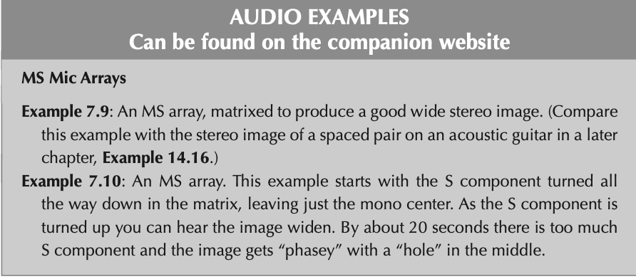 Descriptions of examples 7.9 and 7.10