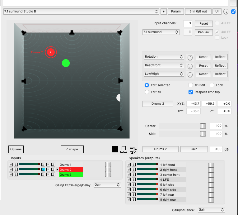 Surround mixing